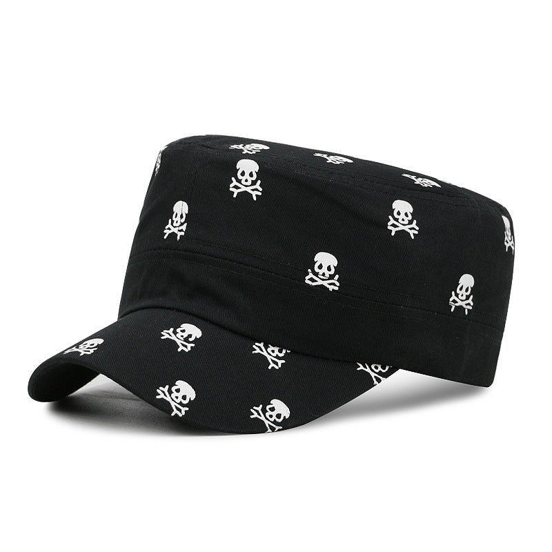 Spring And Summer Multi-skull Printed Outdoor Leisure Hipster Military Cap