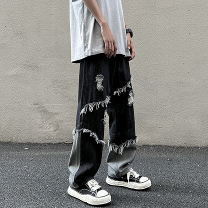 American Tassel Denim Pants Fashion Brand