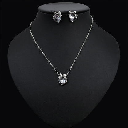 Fashion Necklace Ear Stud Ornament Suit