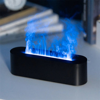 2023 Flame Aroma Diffuser Air Humidifier Ultrasonic Cool Mist Maker Fogger Led Essential Oil Lamp Realistic Fire Difusor