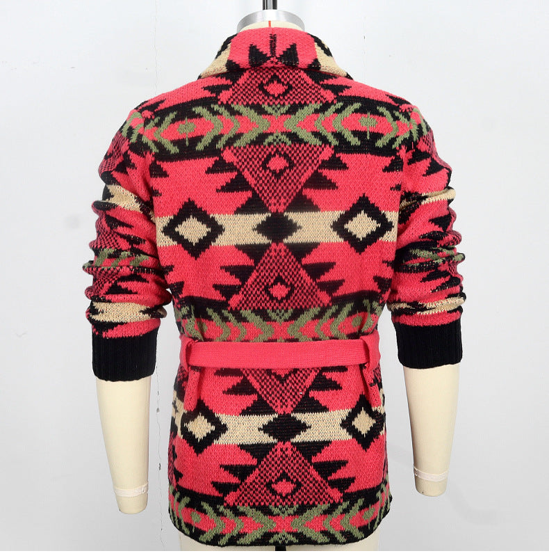 Autumn And Winter Thickening Mid-length Sweater Coat