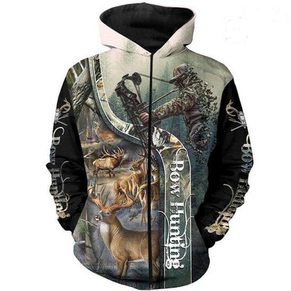 3D Digital Printing Autumn And Winter Animal Pattern Men's Outdoor Sports Pullover Hoodies