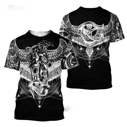 Viking T-shirt 3D Digital Printed Round Neck Short Sleeve