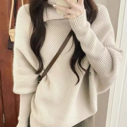 Autumn And Winter Women's Lazy Casual Sweater Skirt Suit