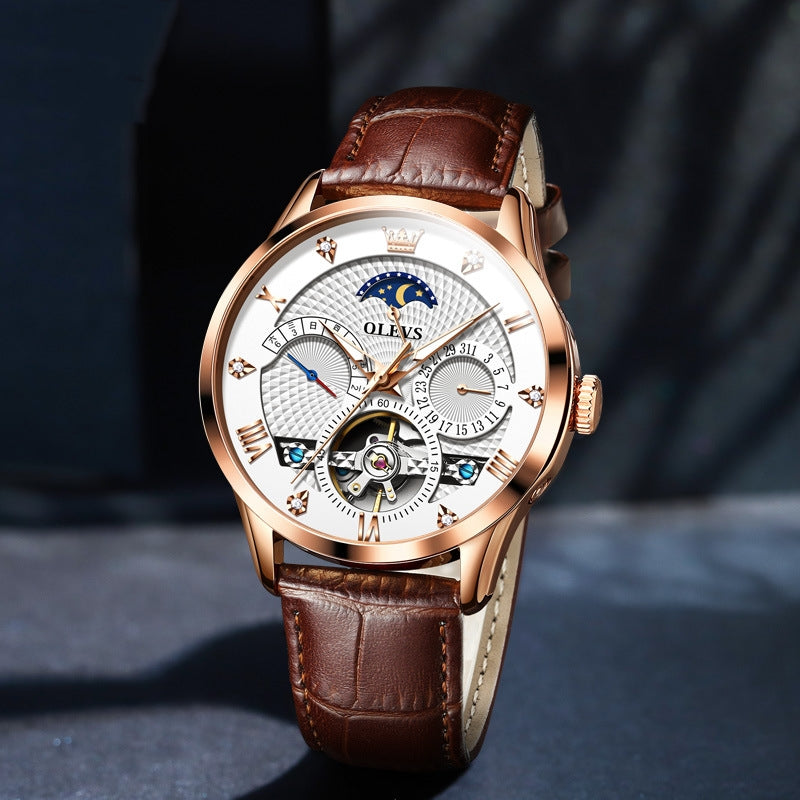 Multifunctional Luminous Hollow Flywheel Automatic Mechanical Watch