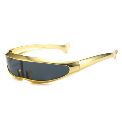 Silver Electroplated Dolphin Men's Outdoor Sports Cycling Sunglasses