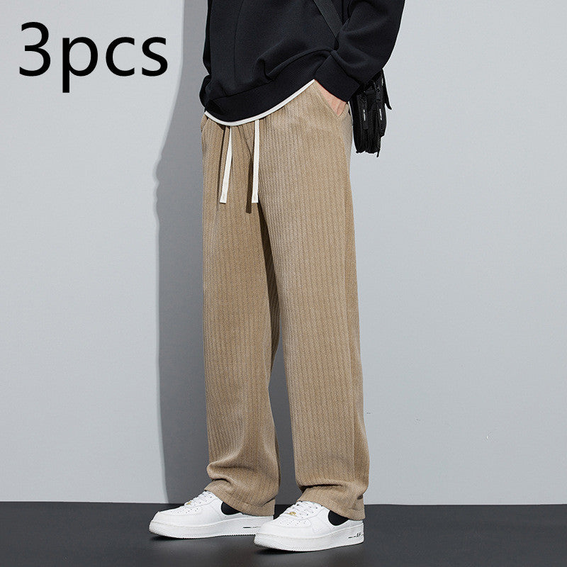 Fleece-lined Thickened Corduroy Pants Men's