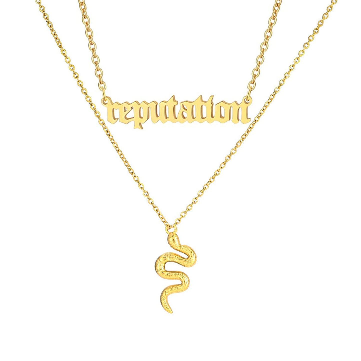 Men's And Women's Gold Snake Necklace