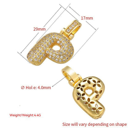 Rap Fashion Fat Letter Pendant Parts