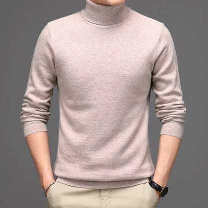 Pure Cashmere Sweater Men's High Neck Thickened Style