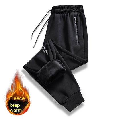 Fleece-lined Warm Leisure Tappered Sports Cotton Pants