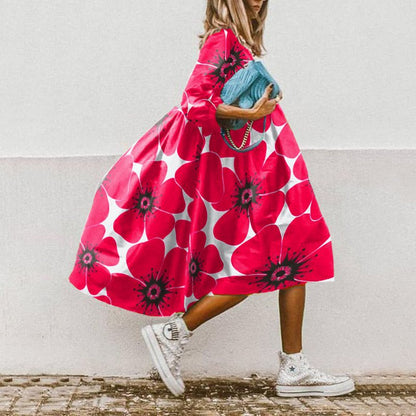 Fashion Printed Bohemian Dress Women