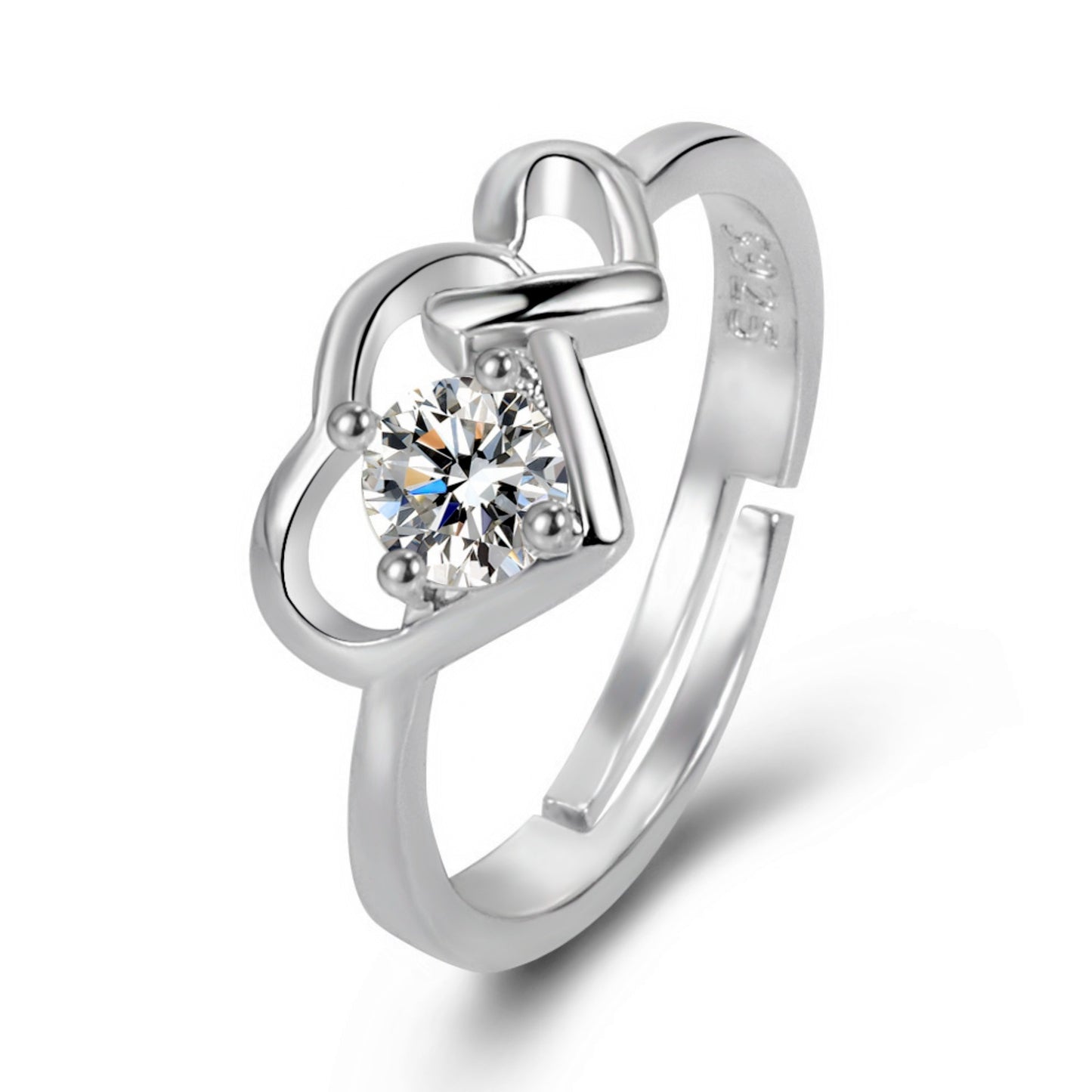 Heart Shaped Love Hollow Ring For Women