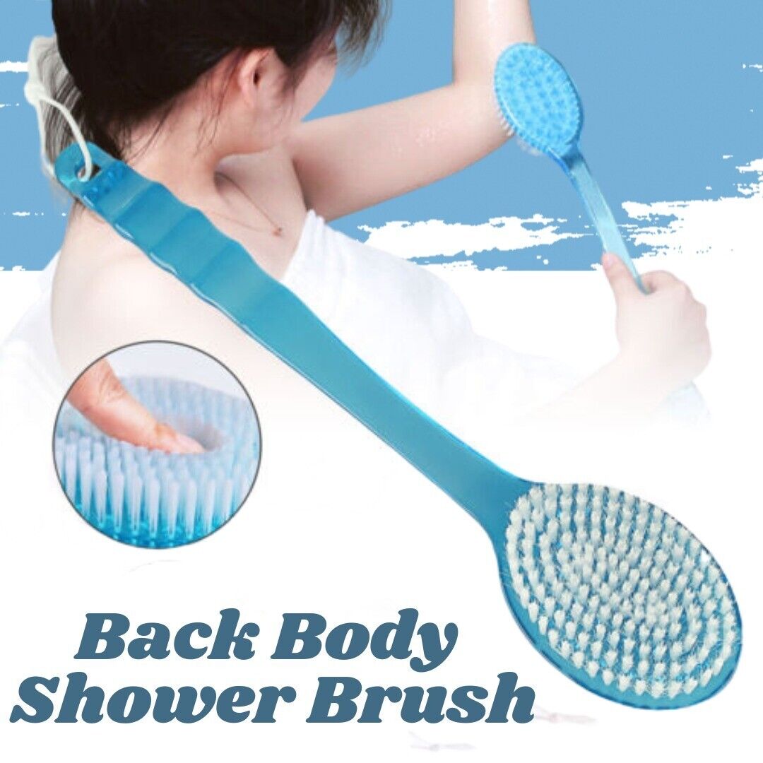 Long Handle Bath Body Brush Soft Back Shower Exfoliating Skin Scrubber Massager