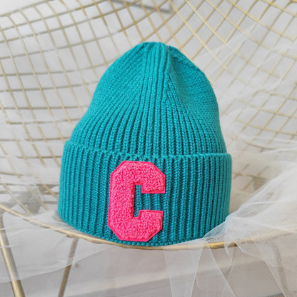 Simple Large C Woolen Cap