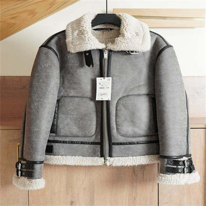 Lamb Wool New Jacket Coat Fur Integrated Lapel