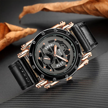 Personalized Men's Watch Calendar Luminous Belt