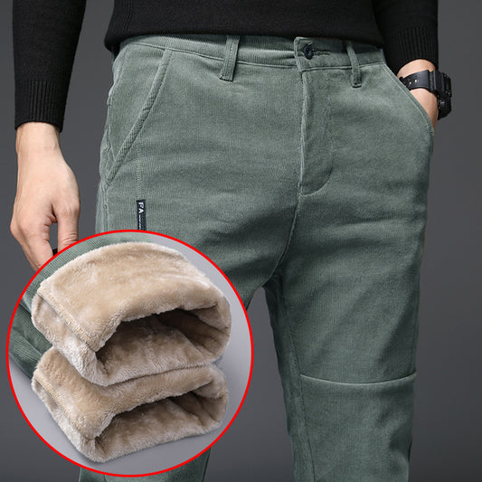 Velvet Padded Thickened Outer Wear Corduroy Men's Pants