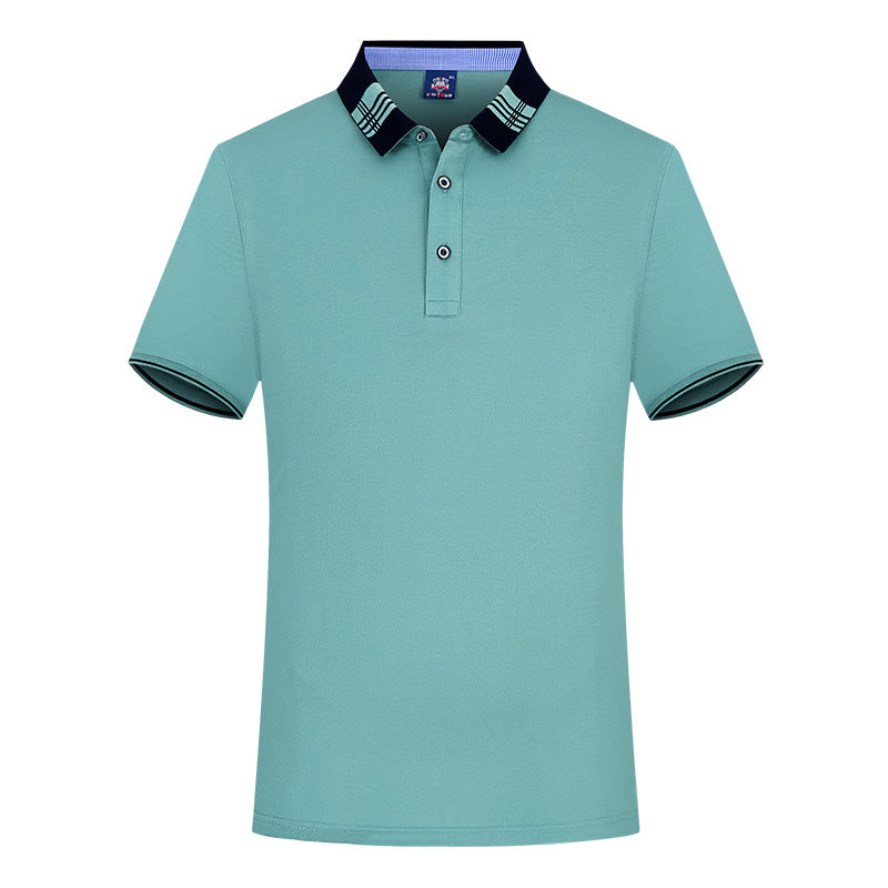 Casual Solid Color Short-sleeved T-shirt Lapel Shirt