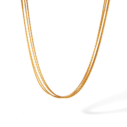 18K Gold Plated Stainless Steel Necklace And Pendant