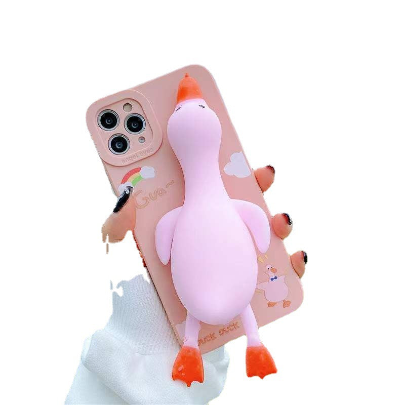 Ins Cartoon Kneading Duck Mobile Phone Shell Silicone