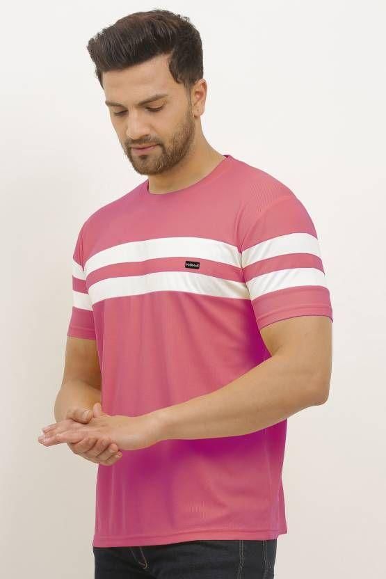 Denzolee Men's Colorblock Half Sleeve Tees