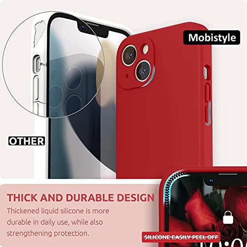 mobistyle Liquid Silicone Case for iPhone 13 Case, Individual Protection for Each Lens Shockproof Rubber Full Body Thickened Design Compatible for iPhone 13 (Purple)