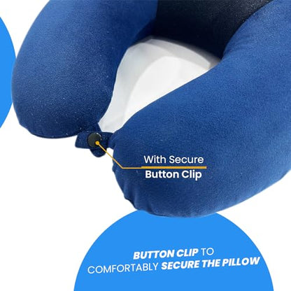 Sleepsia Neck Pillow for Travel, Travel Pillow for Airplane| Support to The Neck, Head, Car and Flights - Travel Neck Pillow