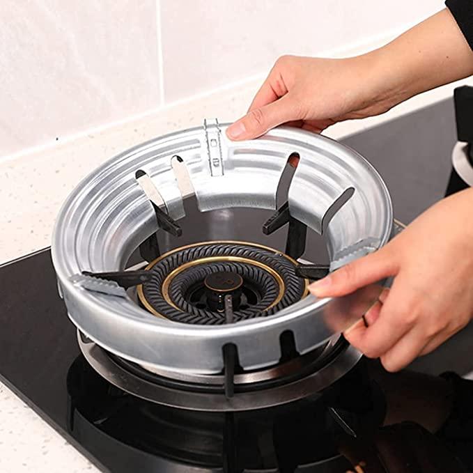 Gas Saver Stand Cooking Gas Saver Jali Ring Gas Stove Fire & Windproof Energy Saving Stand Gas Chula Stand Stove protector washable (Pack of 2)