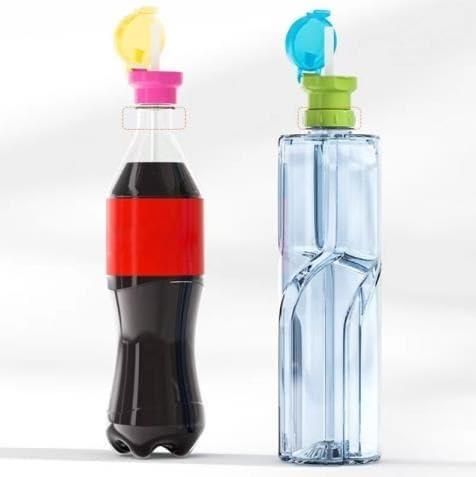 Portable Bottle Cap with Anti-Spill Straw Cover and Universal Conversion Head for Mineral Water and Beverages