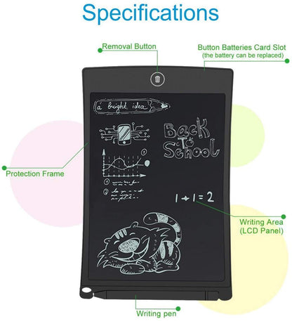 Storio Kids Toys LCD Writing Tablet 8.5Inch E-Note Pad Best Birthday Gift for Girls Boys, Multicolor