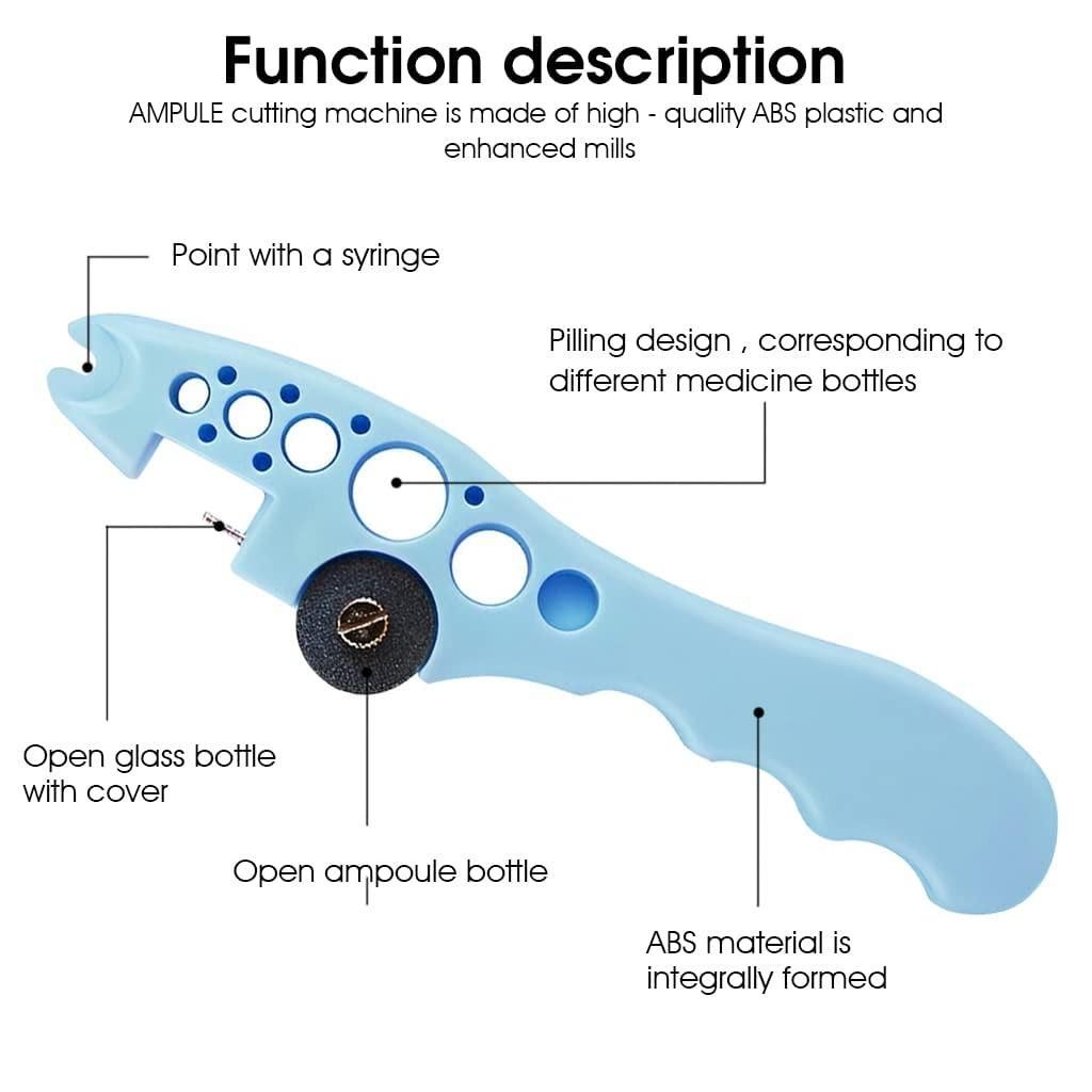 Ampule Cutter with 5 Replaceable Grinding Wheels