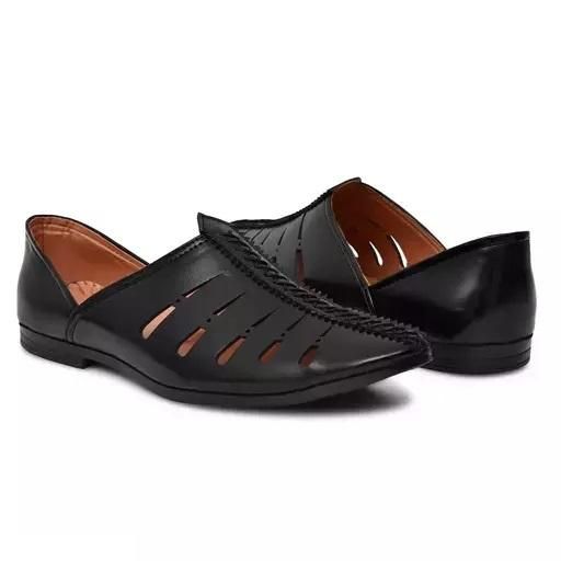 Black Stylish Jutties for Men's