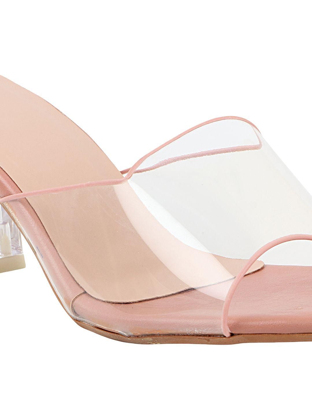 Women's Transparent Block Heels Stylish Sandal