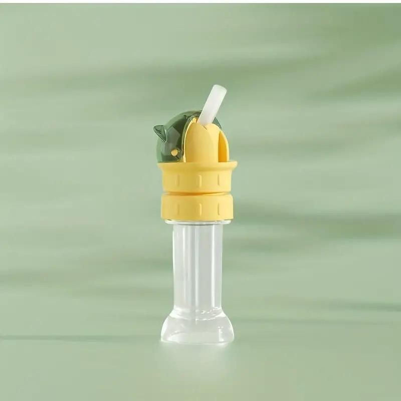 Portable Bottle Cap with Anti-Spill Straw Cover and Universal Conversion Head for Mineral Water and Beverages