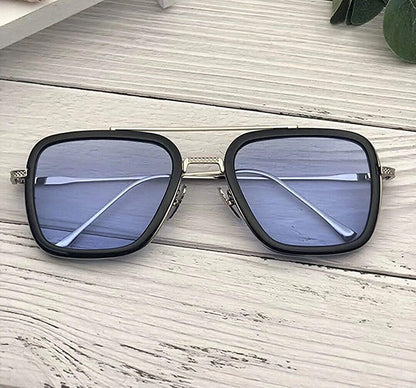 Square Sunglasses Silver Frame