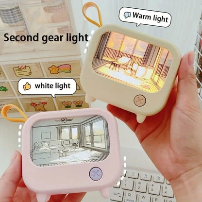 Cute LED TV Painting Night Light for Kids