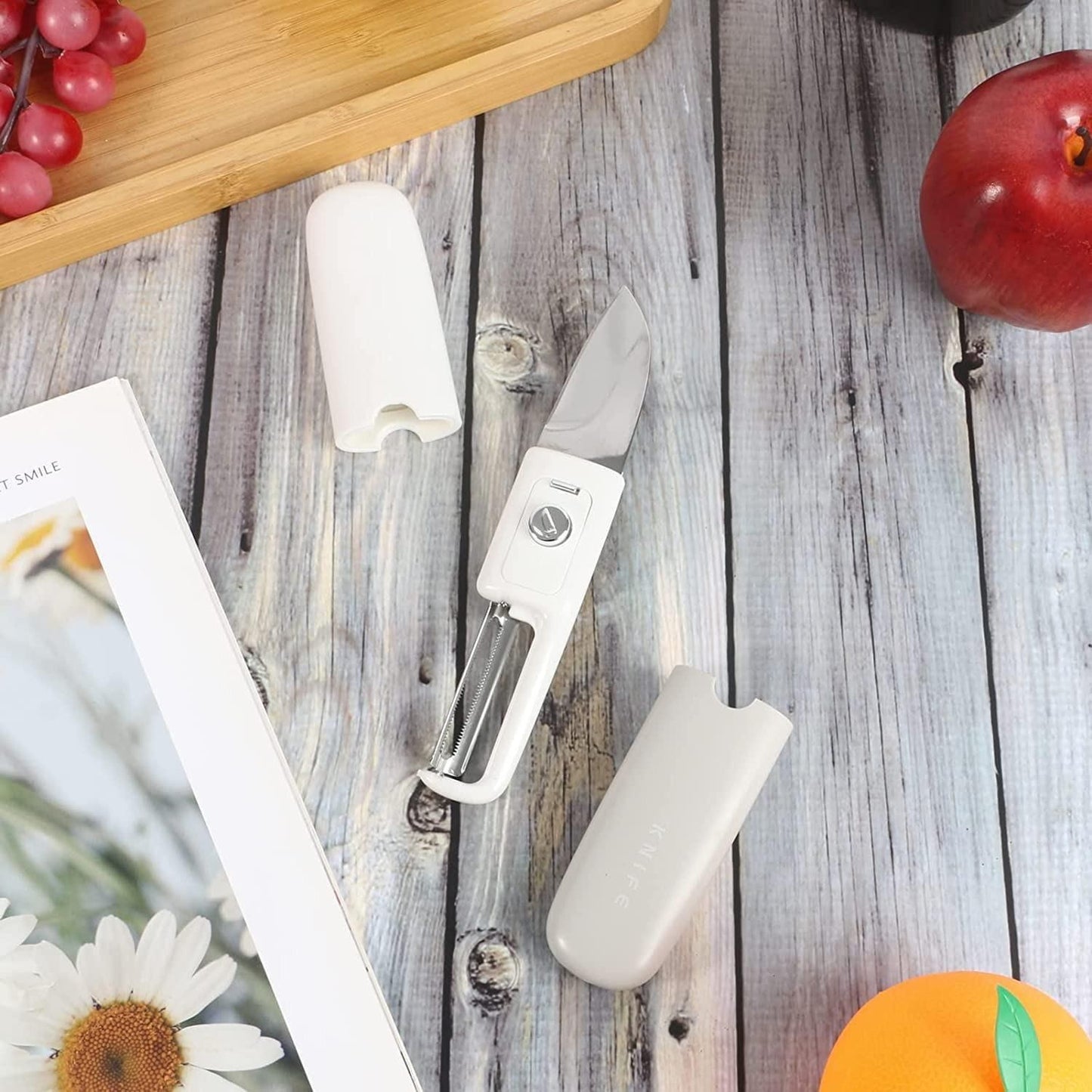 Knife Kitchen Knife Peeler Portable Knife for Fruit 2 in 1 Knife and Peeler for Kitchen Travel