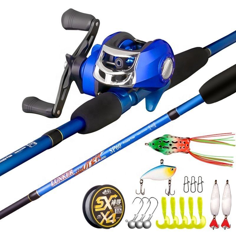 Palmer 1.8m 2.1m 124g 140g fishing rod and reel combo full set middle light ML bait casting fishing rod carbon fiber wholesale