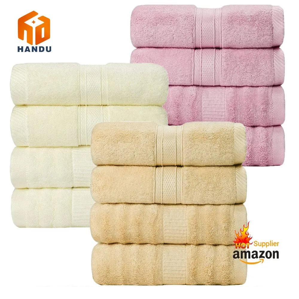 100% Bamboo Quick Dry Premium Ultra Soft Highly Absorbent Body Wash Clothes Bath Washcloths Set